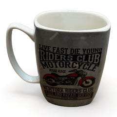 Taza de Motos Live Fast Gris