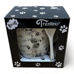 Taza De Porcelana Con Cuchara De Perro