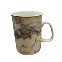 Tazas de porcelana color blanco marmol 350ml