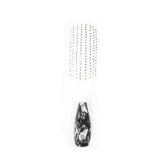 Cepillo Blanco Con Negro Para El Cabello De Tamaño Chico