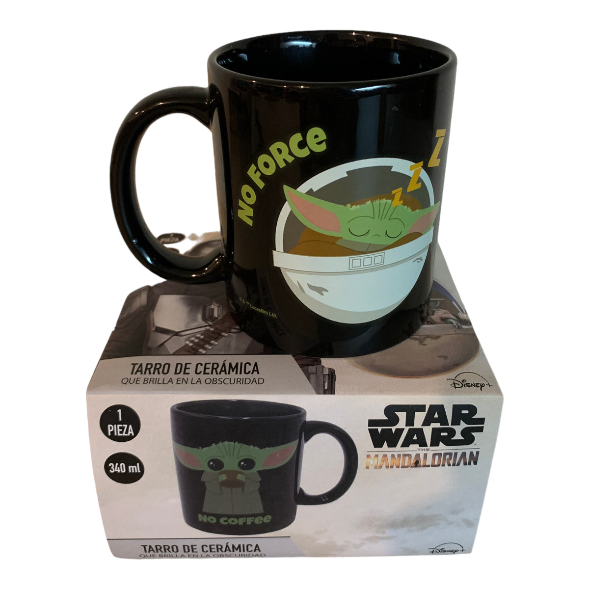 Taza De Ceramica Baby Yoda Que Brilla En La Obscu