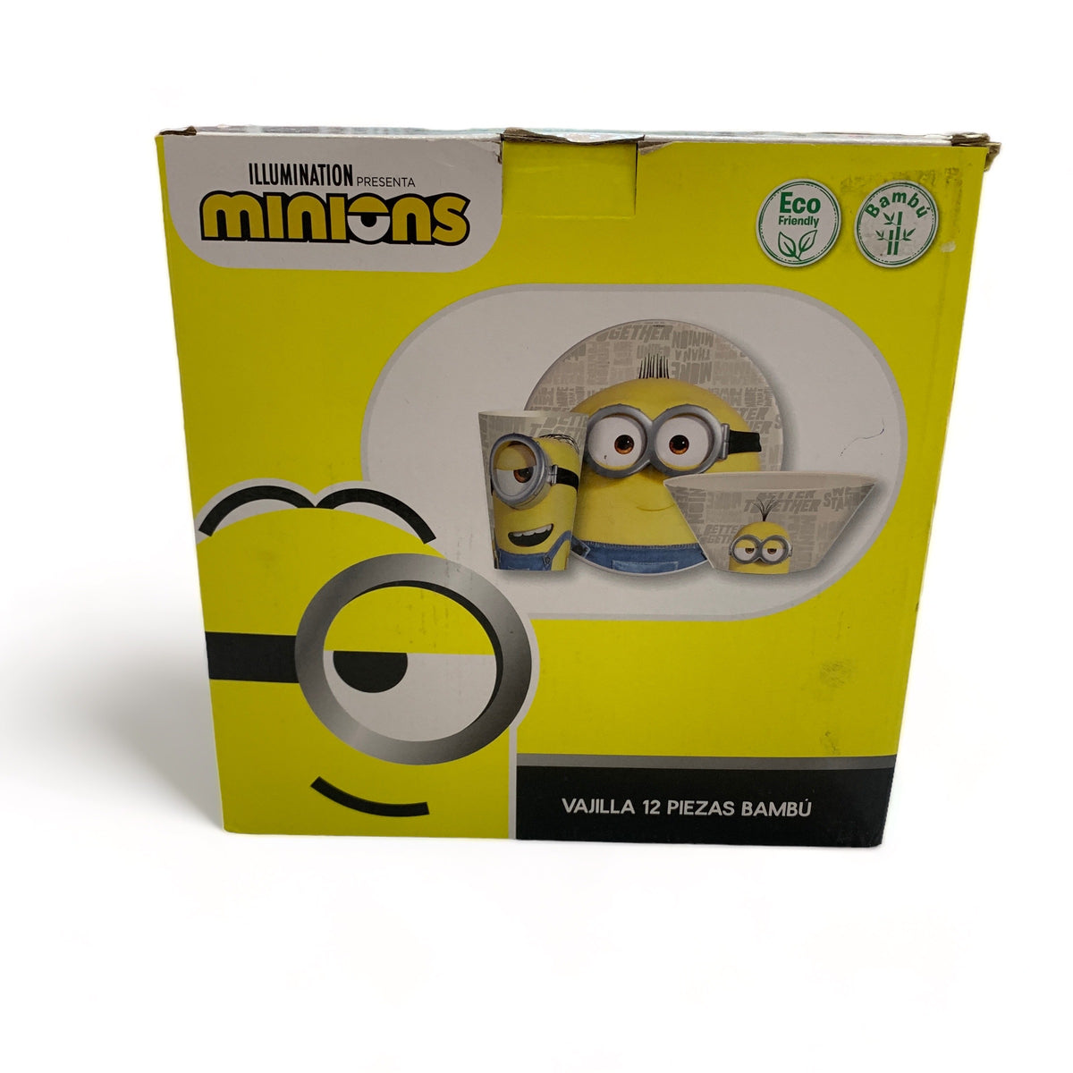 Vajilla 12 Pzas De Bambu Minions