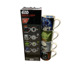 Juego De 4 Tazas Apilables Star Wars 330 Ml