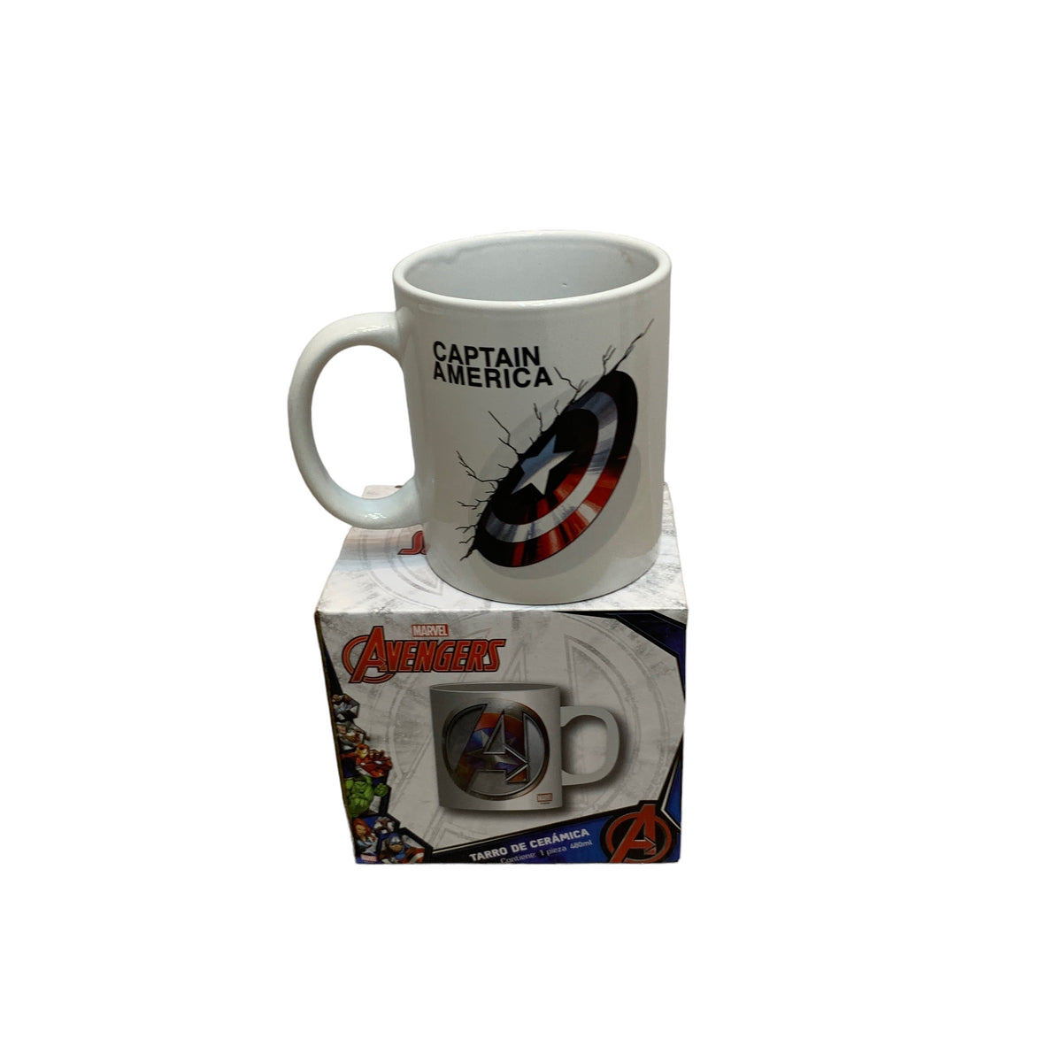 Taza De Ceramica De Capitan America Con Caja De R