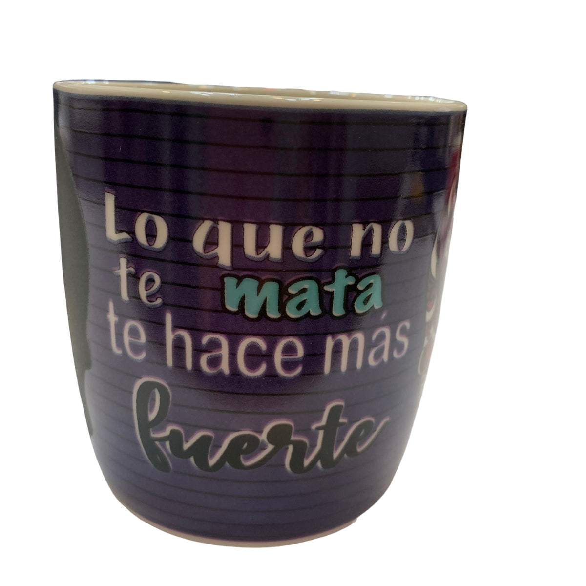 Taza de Calaca de Porcelana de Color Morado de 300ml