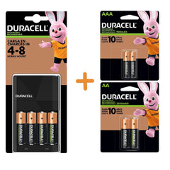 Paquete Duracell Cargador +2 Pilas AA +2 Pilas AAA