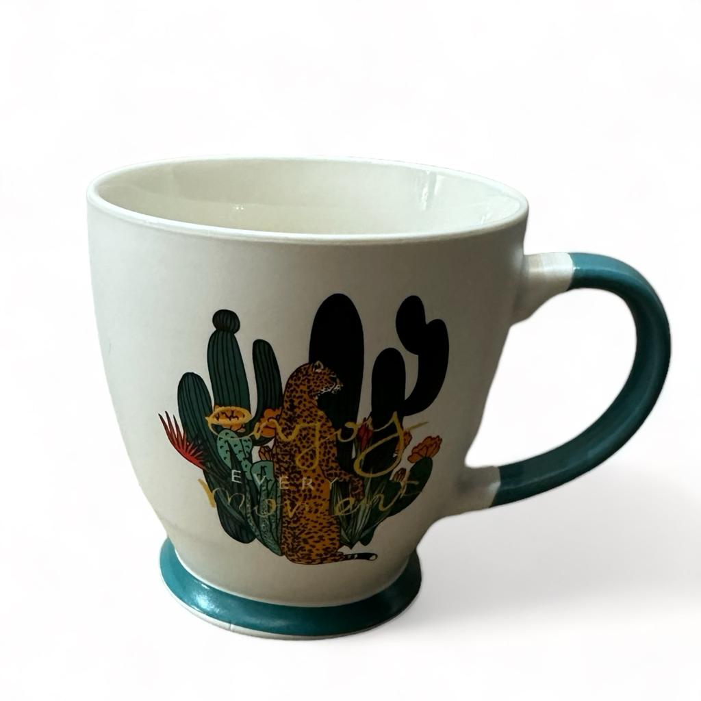 Taza de porcelana de Leopardo Enjoy 400ml