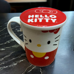 Taza de porcelana de Hello Kitty con tapa 290ml