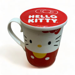 Taza de porcelana de Hello Kitty con tapa 290ml