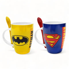 Juego 2 tazas con cuchara de Liga de la justicia 310ml
