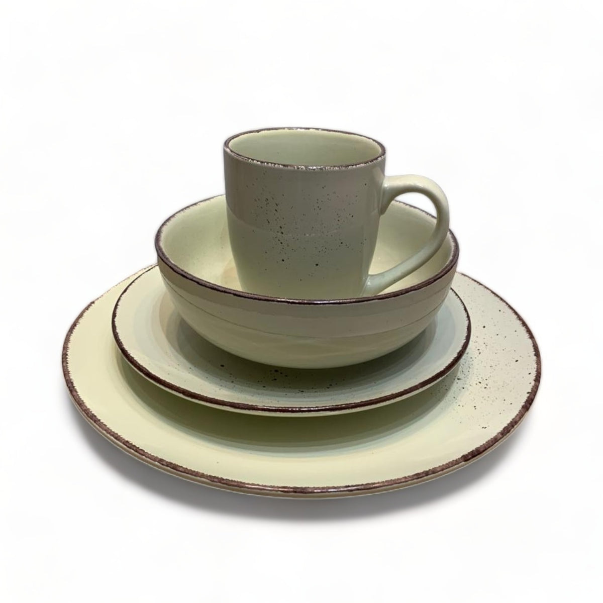 Vajilla de Porcelana color verde menta 16pzas