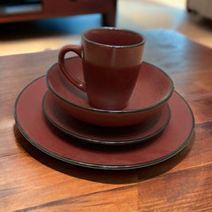 Vajilla de Porcelana color Rojo 16pzas