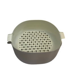 Escurridor Grande Dos Piezas Café Con Blanco 35x11cm