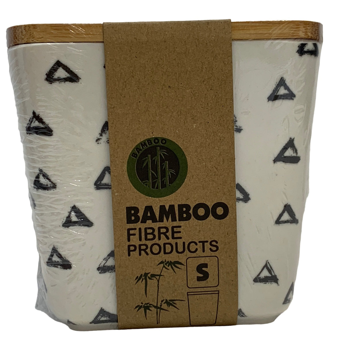 Recipiente de Bambu Blanco 11x11x11cm