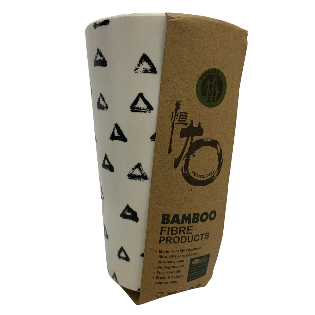 Vaso de Bambu Blanco 9x13cm