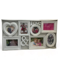 Portafoto LOVE 7 fotos Blanco  66x37x4
