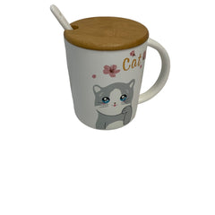 Taza de Gato con Cuchara