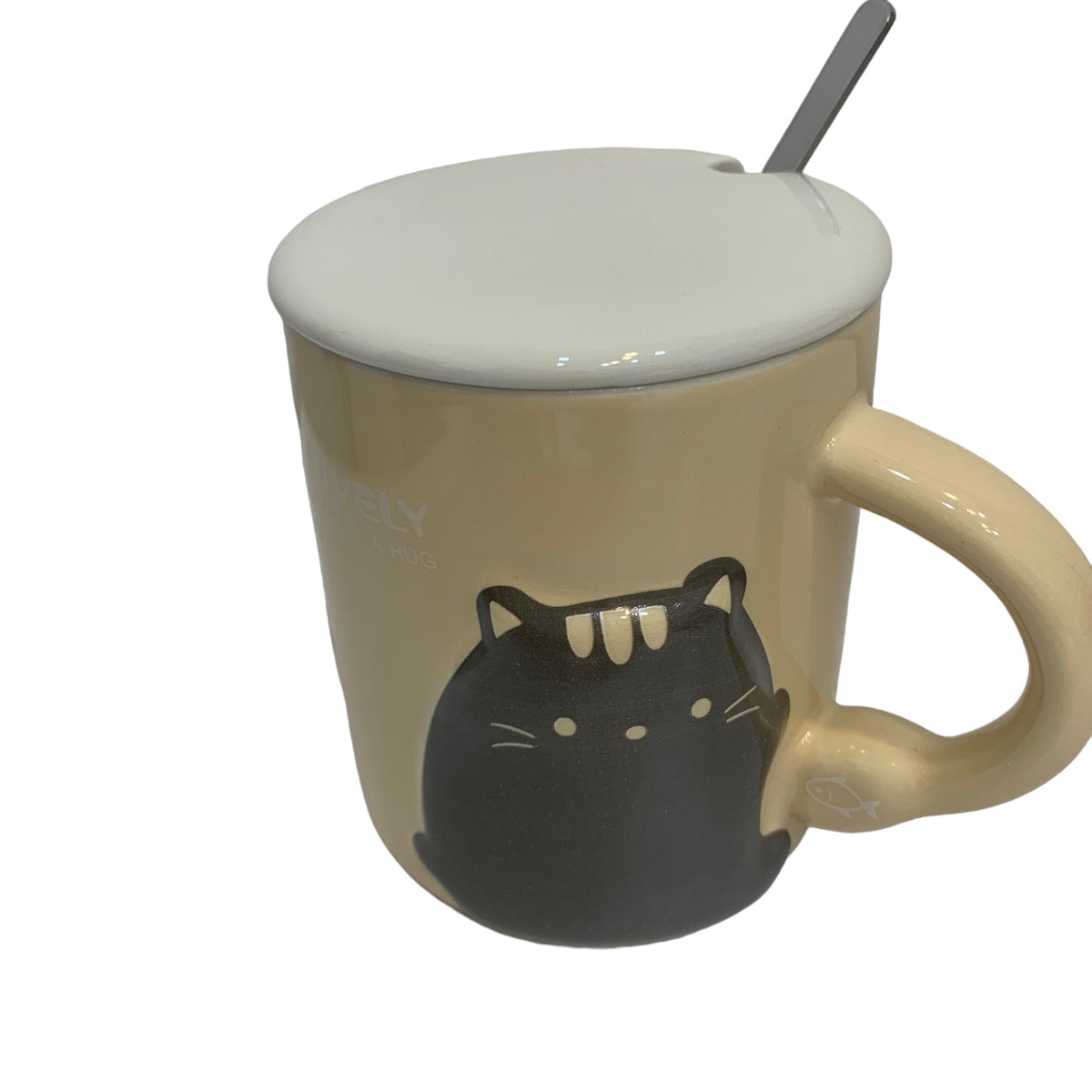 Taza con Tapa y Cuchara Oso Beige