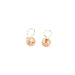 Aretes Dama De Bola En Oro Florentino De 10k 3.9 Gramos